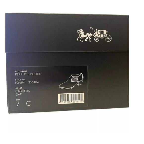 NIB Coach Sz 7C PERRI Booties PTE Snakeskin Leather - Picture 9 of 10